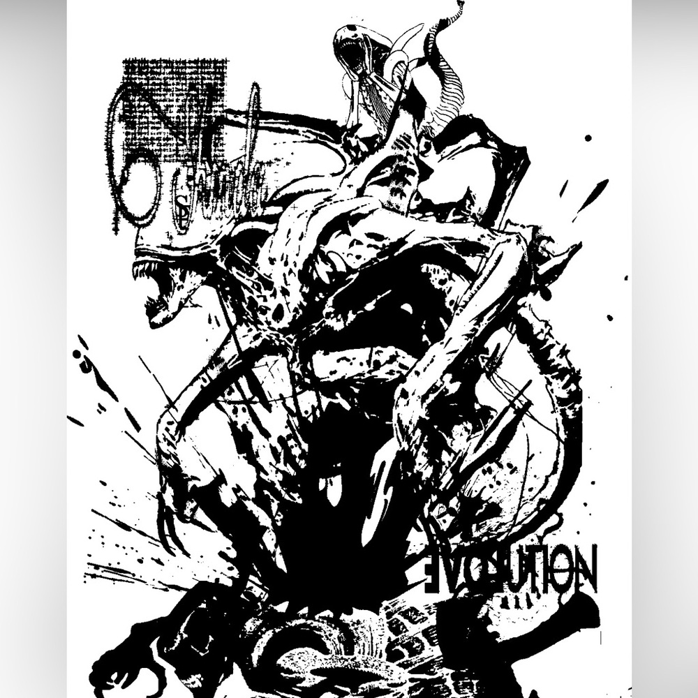 Aliens Evolution Art Poster